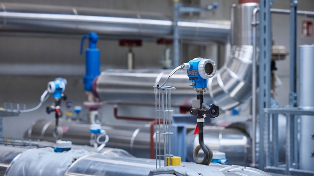 Instrumentation in the boiler house for pressure and temperature measurement