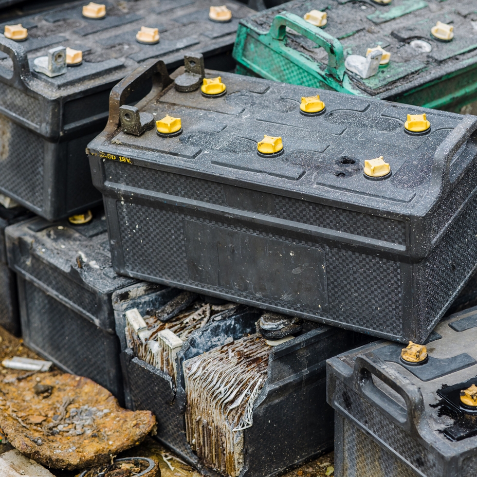 Lithium-Batterien, die recycelt werden sollen