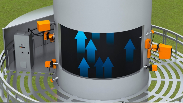 application image measurement of emissions