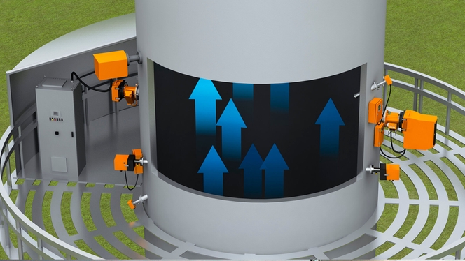 application image measurement of emissions
