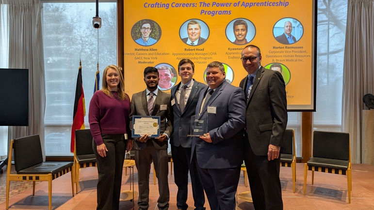 Endress+Hauser with the 2024 Apprenticeship Award of the German American Chambers of Commerce.