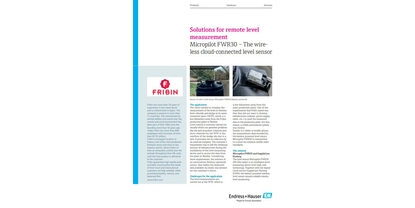 Cover - Case Study - Solutions for remote level measurement