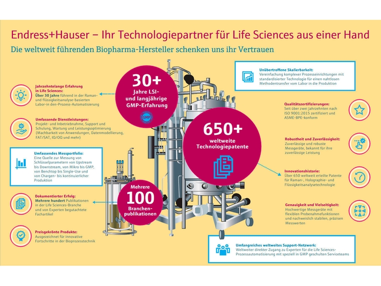Infografik, die zeigt, warum Unternehmen auf Endress+Hauser als ihren LSI-Partner vertrauen