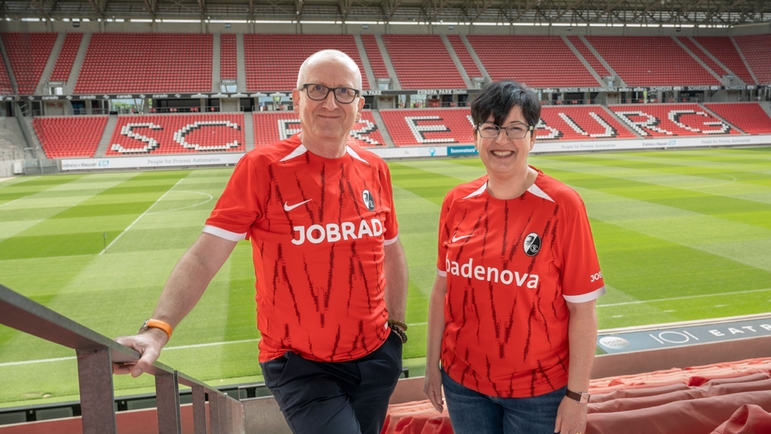 Die Gastgeber des Innovatorentreffens, Dr. Andreas Mayr und Dr. Christine Koslowski.