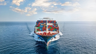 Ship on the sea