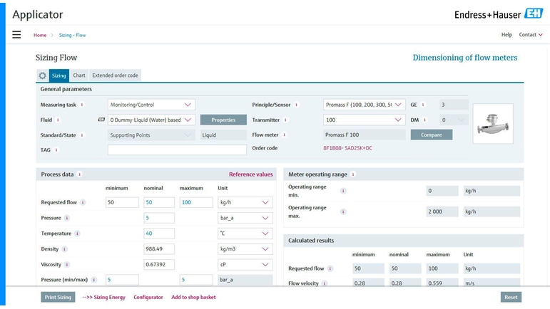 Selecting And Sizing Instruments Just Got Easier Endress Hauser