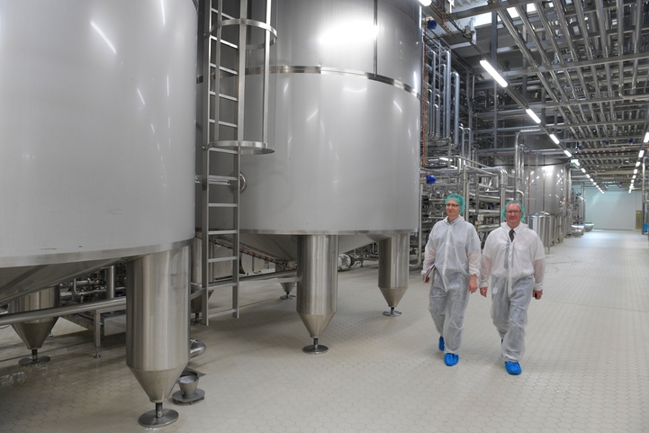 Production facility for fractionation of whey and milk