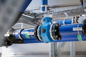 Pumpstation mit magnetisch-induktivem Durchflussmessgerät für die Wasseraufbereitung