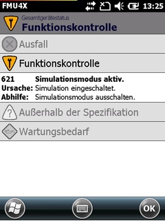 Field Xpert SFX350: Gerätediagnose (NAMUR NE 107)