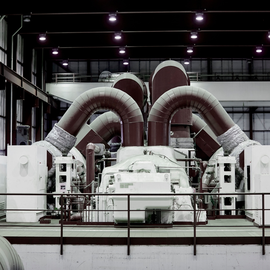 Turbine at a coal fired power plant