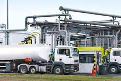 Picture of custody transfer measuring point in a truck loading station