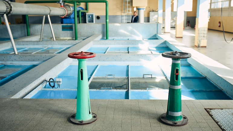 Water treatment plant in Belfort in France