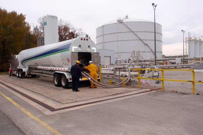 Lkw-Verladung von LNG mit Endress+Hauser Lösung