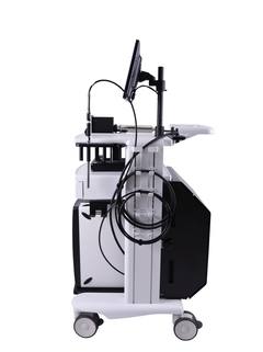 Product Picture Raman Rxn2 analyzer on cart accessory showing left side