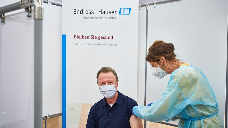 Endress+Hauser vaccination center.
