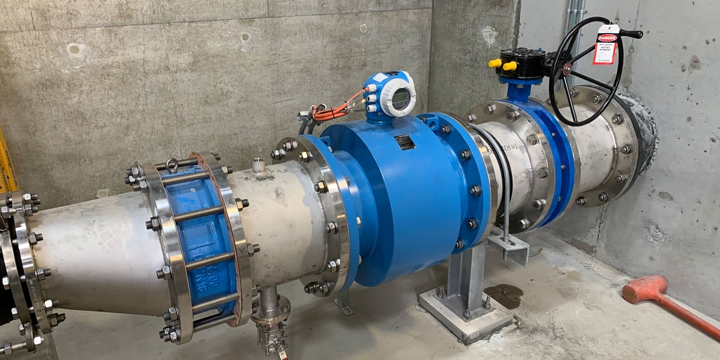 Promag Installation des W 0xDN full bore bei North East Water, Australien