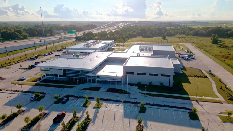 Endress+Hauser campus in Pearland, Texas, from above
