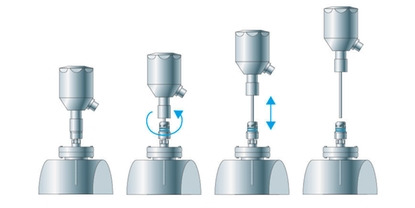 iTHERM TM411 modulares Thermometer mit teilbarem Halsrohr: QuickNeck-Technologie für schnellen Ausbau im laufenden Prozess