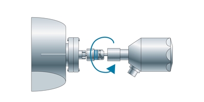 iTHERM TM411 modulares Thermometer mit teilbarem Halsrohr: QuickNeck-Technologie für schnellen Ausbau im laufenden Prozess