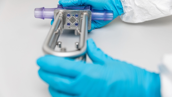 Promass U 500 disposable part with qr code